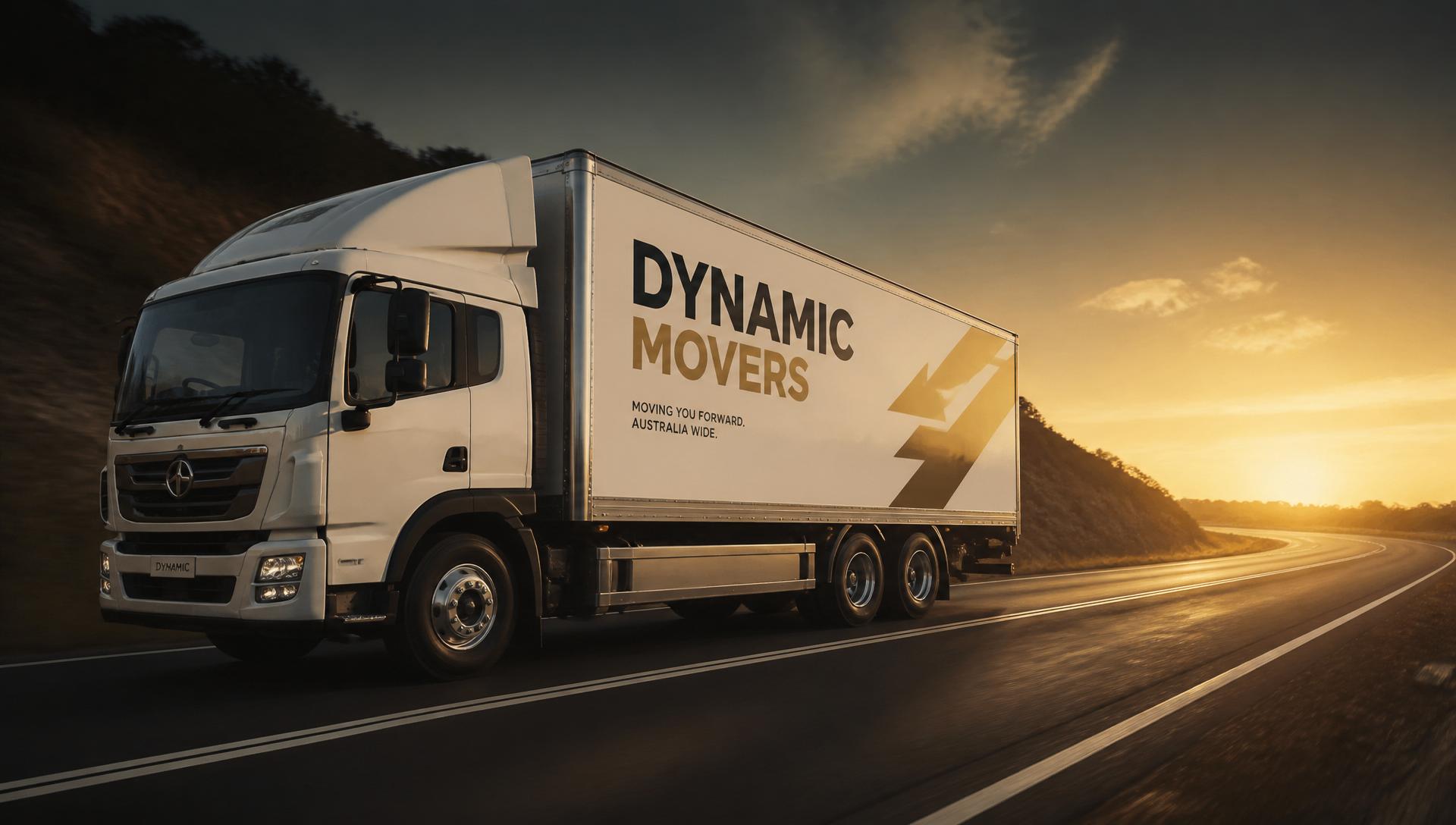 Aussie Mates moving truck on Australian highway